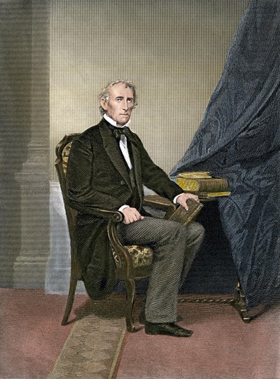 Portrét amerického prezidenta Johna Tylera (1790-1862). od Unbekannter Künstler