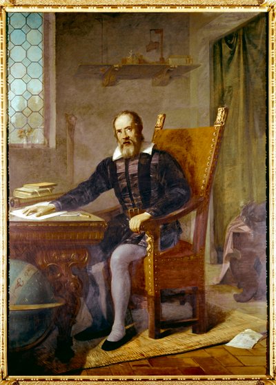 Portrét Galilea Galileiho dit Galilee (1564 - 1642) - Anonymní obraz - Lastra a Signa, villa selva, Itálie od Unbekannter Künstler