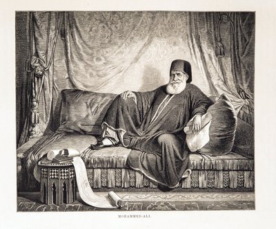 Portrét Mehemeta Aliho (1769-1849) vicekrále Egypta Ilustrace z Atlasu Egypta od Unknown