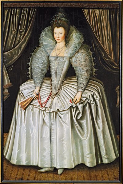 Portrét dámy, identifikované jako Elizabeth Howard, kolem 1595-1605 od Unbekannt