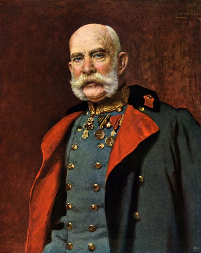 Portrét rakouského císaře Františka Josefa I. (tisk) od Unbekannter Künstler