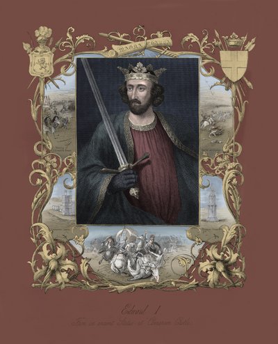 Portrét anglického krále Edwarda I. (tisk) od Unbekannter Künstler