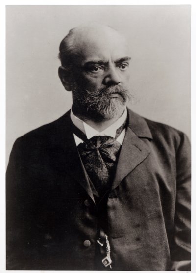 Portrétní fotografie Antonína Dvořáka (1841-1904) českého skladatele (čb foto) od Unbekannt
