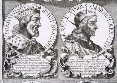 Portréty Chindasuinth a Recceswinth (litho) od Unbekannt