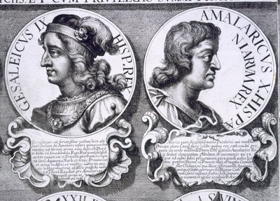 Portréty Gesalec a Amalaric (litho) od Unbekannt