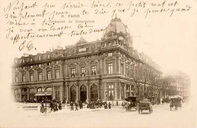 Pohlednice/Obchodní soud/Paříž/Seina/Ile de France/Francie od William M. Timlin
