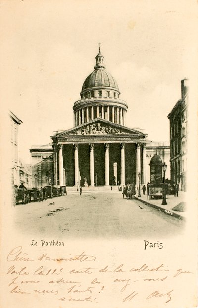 Pohlednice/Pantheon/Paříž/Seina/Ile de France/Francie od William M. Timlin