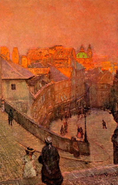 Praha: Nerudova ulice od Unbekannter Künstler