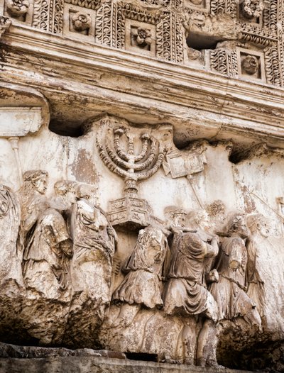 Panel procesí na Titově oblouku, Forum Romanum, Řím, Itálie (černobílá fotografie) od Unbekannt
