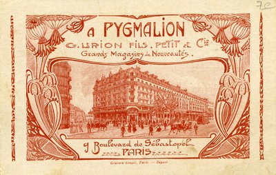 Pygmalion - reklama na francouzský obchodní dům. od Unbekannter Künstler
