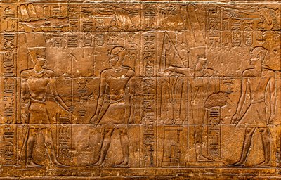 Reliéf, Luxorský chrám, Théby, Egypt, Afrika (foto) od Unbekannter Künstler