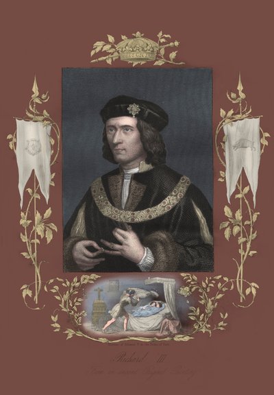 Richard III král Anglie (tisk) od Unbekannter Künstler