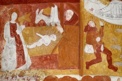 Románské umění: Kateřiny, Voute v kolébce, Dětství Krista, Umučení Krista, Poslední soud a Kristus v majestátu. Fresky kostela Notre Dame d