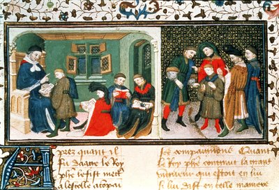 Roy 17 E III f.209r Mistr a žáci, z 
