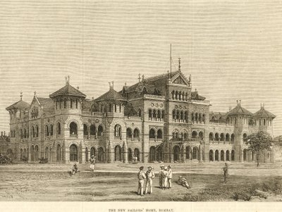 Royal Alfred Sailors Home, Bombaj kolem roku 1900 (rytina) od Unbekannter Künstler