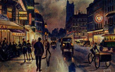 Rue de Rivoli, Paříž, asi 1933 (pohlednice) od Unbekannter Künstler