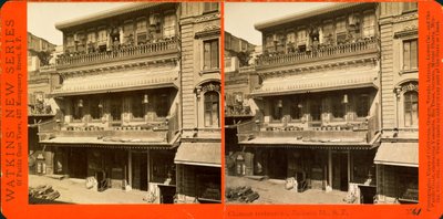 Čínská restaurace SF (černobílá fotografie, stereokarta) od Unbekannt