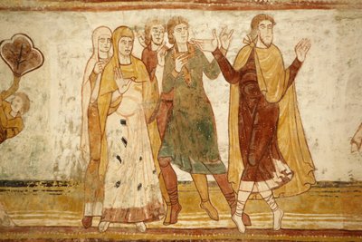 Klášterní kostel Saint-Savin sur Gartempe Malba klenby lodi: Abraham oddělený od svého synovce Lotha (Gen 13, 8-9) Saint-Savin Francie od Unbekannt