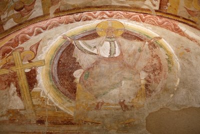 Opatský kostel Saint-Savin sur Gartempe Malba na západní verandě: Kristus ve slávě Saint-Savin Francie od Unbekannt