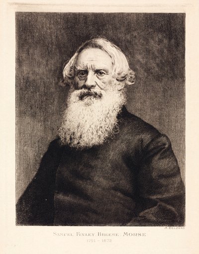 Samuel FB Morse, americký umělec a vynálezce Morseovy abecedy, c 1870 od Unbekannt