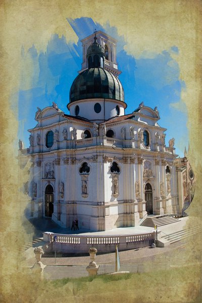 Svatyně Monte Berico, Vicenza, Itálie (manipulovaná fotografie) od Unbekannt