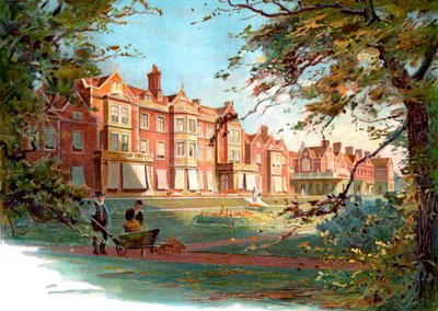 Sandringham House - ilustrace z konce 19. století od Unbekannter Künstler