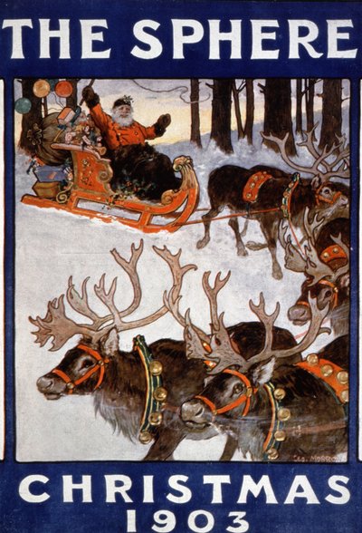 Santa Claus a jeho sobi od Unbekannter Künstler