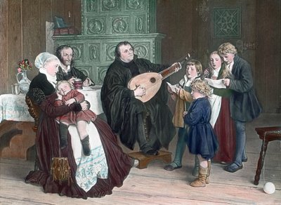 Scéna ze života protestantského reformátora Martina Luthera od Unbekannter Künstler