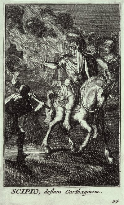 Scipio Africanus mladší (185-129 př. n. l.) (rytina) od Unbekannter Künstler