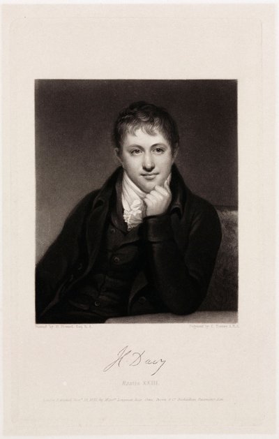 Sir Humphry Davy, anglický chemik od Unbekannt