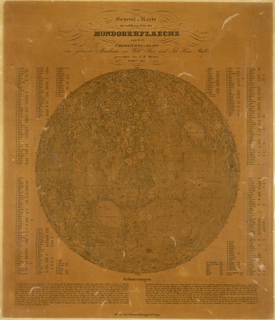 Malá mapa Měsíce, Berlín, Německo od Unbekannt