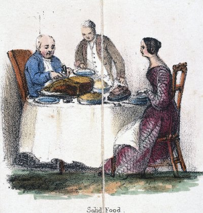 Pevné jídlo“, c 1845 od Unbekannter Künstler