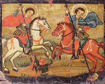 St. George a St. Demetrios, řečtina (provincie) od Unbekannter Künstler