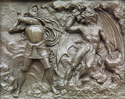 St. George Fighting the Dragon (bronz) od Unbekannt