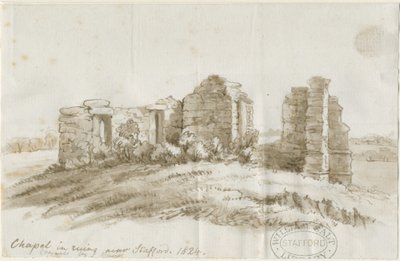 Stafford - Creswell Chapel: perokresba, 1824 od Unbekannt
