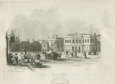 Stafford - Market Place: rytina, nd [c 1841] od Unbekannt