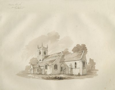 Standon Church: kresba perem a tuší a [?polovina 19. století] od Unbekannt