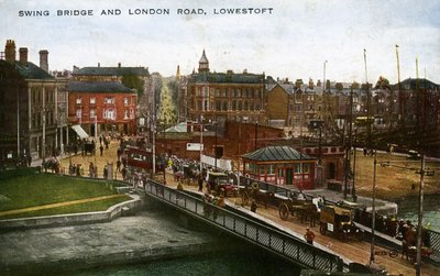Swing Bridge a London Road, Lowestoft od Unbekannter Künstler