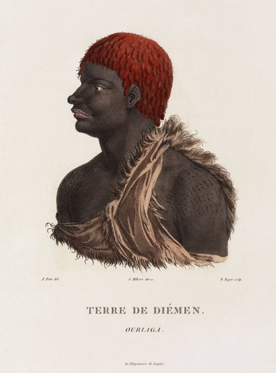 Tasmánský domorodec, Austrálie od Unbekannter Künstler