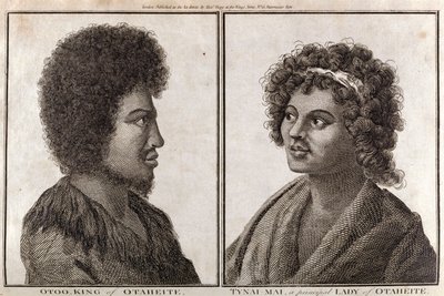Král a hlavní dáma Tahiti, c 1773 od Unbekannt