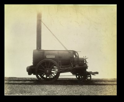 „Rocket“ navržený Georgem Stephensonem (1781-1848) v roce 1829, kolem roku 1905 (bromová fotografie) od Unbekannt