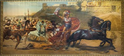 The Triumph of Achilles - Malba v paláci Achilleion, Korfu - Malba The Triumph of Achilles v paláci Achilleion, staré město Korfu, Jónské ostrovy, Řecko, Evropa od Unbekannter Künstler