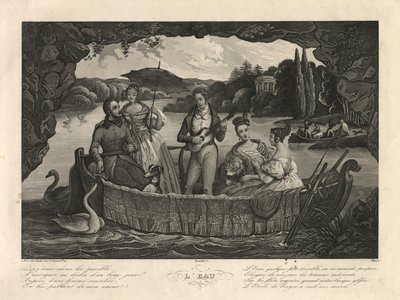 The Water, Paris, c.1835 (rytina) od Unbekannter Künstler