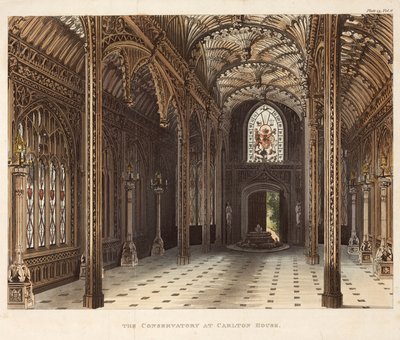 Konzervatoř v Carlton House, Pall Mall, Londýn, c 1810 od Unbekannter Künstler