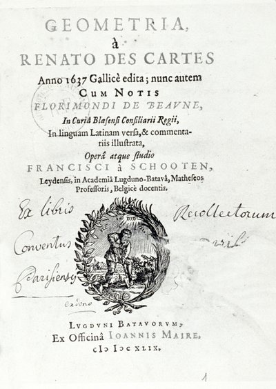 Geometrie podle Reného Descarta od Unbekannter Künstler