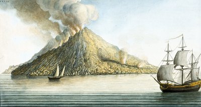 Ostrov Stromboli, Sicílie od Unbekannter Künstler