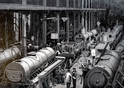 Výrobní patro společnosti Robert Stephenson and Company. od Unbekannt
