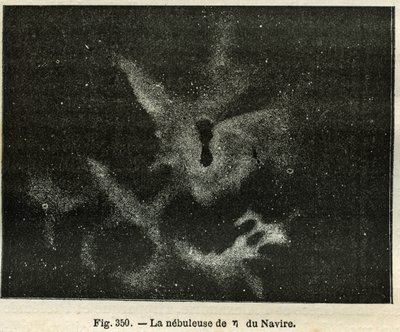 Lodní mlhovina. Rytina z knihy Camille Flammarion „Hvězdy a další kuriozity nebe“ od Unbekannt