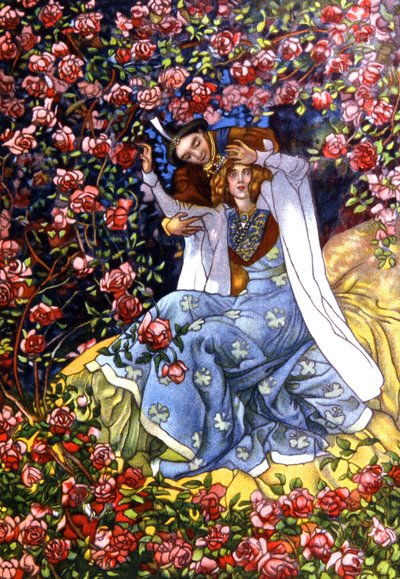 Spící krasavice a princ, asi 1911 (ilustrace) od Unbekannter Künstler