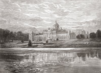 Jižní fronta hradu Howard, Severní Yorkshire, Anglie na konci 19. století, z Our Own Country, publikováno 1898 od Unbekannt